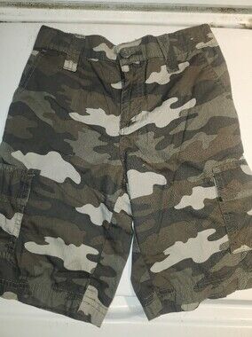Kids' Camo Cargo Shorts - Green Camouflage